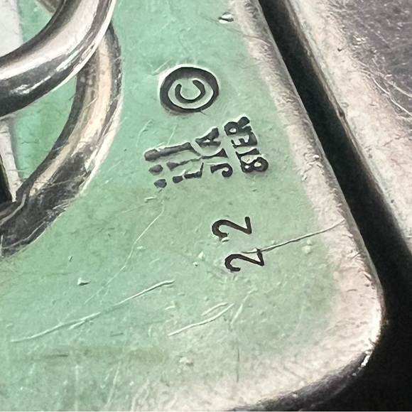 Authentic Vintage James Avery Earrings Onyx Southwest Style Signed Numbered 1” - Picture 7 of 8